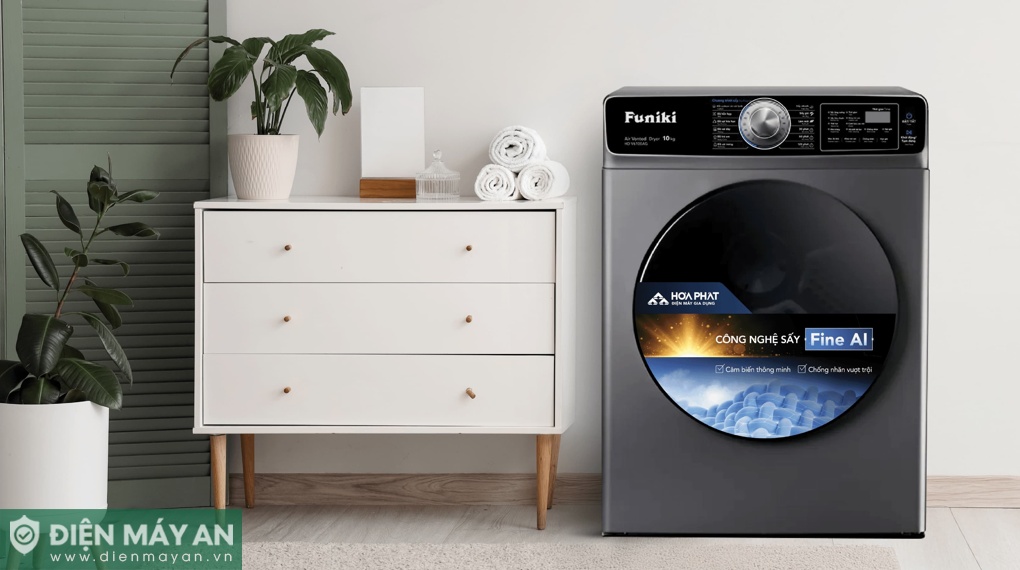 Máy sấy thông hơi Funiki 10 kg HD V6100AG